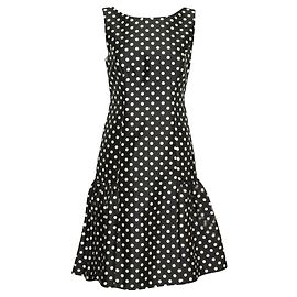 Milly Robe sans manches à pois noire et blanche Noir