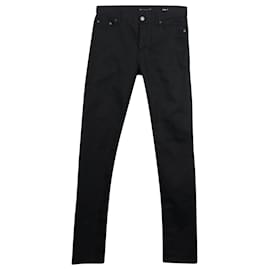 Saint Laurent-Saint Laurent Raw Jeans in Black Cotton Denim-Black
