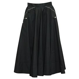 Calvin Klein Black Full Circle Skirt Black