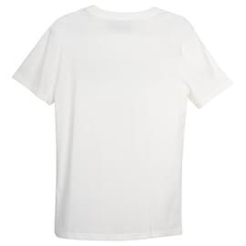 Moschino-Moschino Fragezeichen-Logo-T-Shirt aus weißer Baumwolle-Weiß