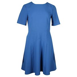 Tibi Robe trapèze bleue Bleu