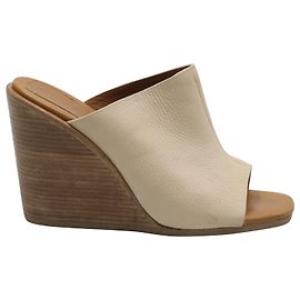 See by Chloé See by Chloe Anna Wedge Mules in Nude Leather Flesh