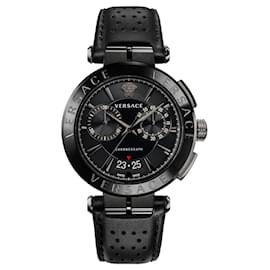 Versace-Versace Aion Chrono Strap Watch-Black