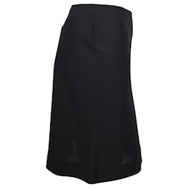 Nina Ricci-Nina Ricci Straight Cut Skirt in Black Wool-Black