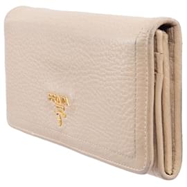 Prada-Saffiano Continental Wallet-Flesh