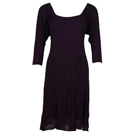 Catherine Malandrino Robe mi-longue en maille violette Violet