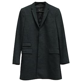 Neil Barrett-Manteau feutré coupe slim Neil Barrett en laine grise-Gris