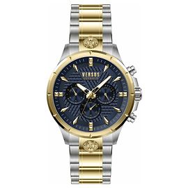Versus Versace Chrono Lion Modern Round Chronograph Watch Metallic
