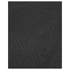 Fendi-Fendi FF Logo Shawl in Black Silk -Black