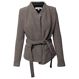 Iro-Iro Awa Wrap Jacket in Grey Wool-Grey