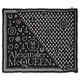 Alexander Mcqueen-Alexander McQueen Skull Logo Motif Scarf-Multiple colors