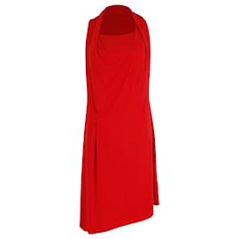 Michael Kors-Michael Kors Asymmetrical Dress in Red Polyester-Red