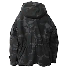 Moncler-Moncler Camouflage Parka Jacket in Multicolor Wool-Other,Python print