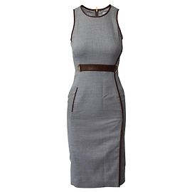 Robe Fourreau Sans Manches Altuzarra en Viscose Grise Gris