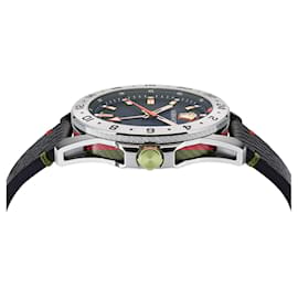 Versace-Relógio de couro Versace Sport Tech GMT-Prata,Metálico