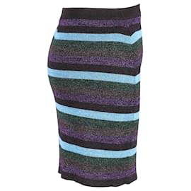 Miu Miu-Minifalda de punto con purpurina en viscosa multicolor de Miu Miu-Multicolor