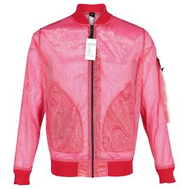 Stone Island Piattina 82-22 Bomber Jacket in Pink Polyamide Pink
