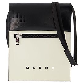 Marni Pochette sur sangle en cuir synthétique multicolore Multicolore