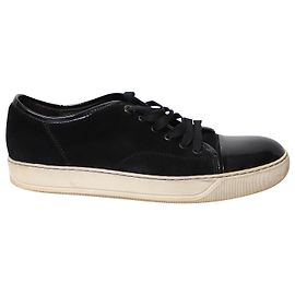 Lanvin DBB1 Baskets en Cuir Verni Noir Noir
