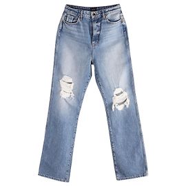 Vaqueros Khaite Danielle High Rise Stovepipe en algodón azul claro Azul Azul claro