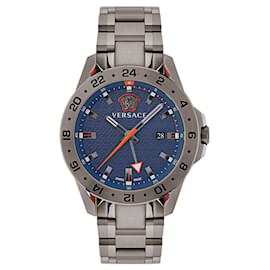 Versace-Versace Sport Tech GMT Bracelet Watch-Grey