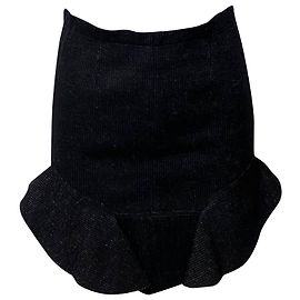 Isabel Marant Frye Minirock mit Rüschen aus grauer Schurwolle Grau