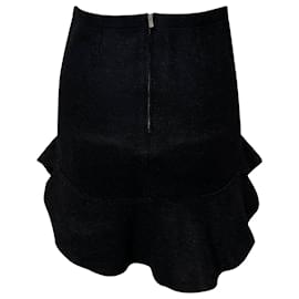 Isabel Marant-Isabel Marant Frye Ruffled Mini Skirt in Grey Virgin Wool-Grey