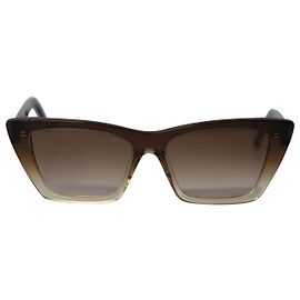 Óculos de sol Cat Eye Saint Laurent em acetato marrom Marrom