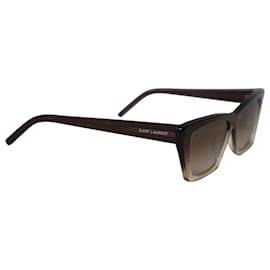 Saint Laurent-Saint Laurent Cat Eye Sunglasses in Brown Acetate-Brown