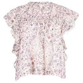 Isabel Marant-Isabel Marant Etoile Layona Floral Print Blouse in Multicolor Cotton -Other