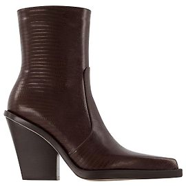 Paris Texas Botines Rodeo en Piel Estampada Marrón Castaño