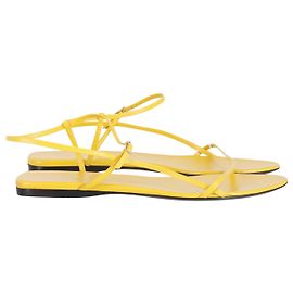 Sandali piatti The Row Bare in pelle gialla Giallo