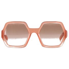 Céline Celine Octagon Polarized Sunglasses in Peach Acetate  Peach