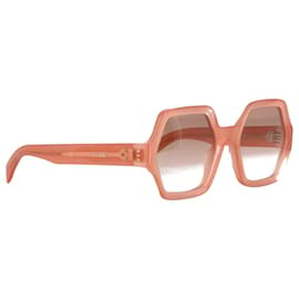 Céline-Celine Octagon Polarized Sunglasses in Peach Acetate -Peach