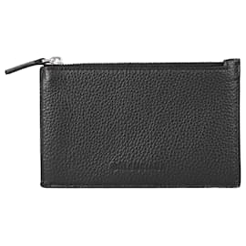 Balenciaga-Balenciaga Men's Essential zipped card case in black-Black