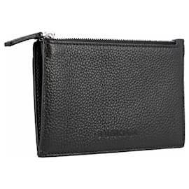 Balenciaga-Balenciaga Men's Essential zipped card case in black-Black