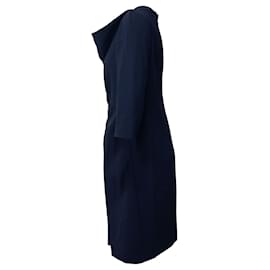 Moschino-Moschino Cheap and Chic Ruched Sheath Dress in Navy Blue-Navy blue
