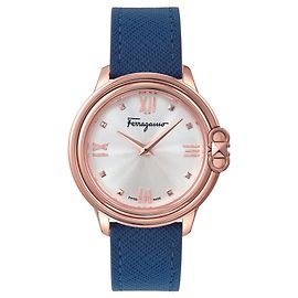 Salvatore Ferragamo Ferragamo Studmania Lederuhr Pink