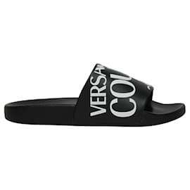 Autre Marque-Logo Rubber Slides-Black