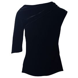 Top Monospalla Peter Pilotto in Velluto Nero Nero