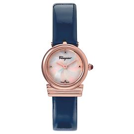 Salvatore Ferragamo Gancini Perlmuttuhr Pink