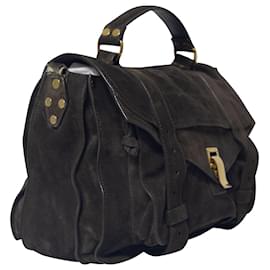 Proenza Schouler-Proenza Schouler PS1 Classic Bag in Dark Brown Suede-Brown