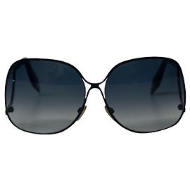 Victoria Beckham Upside Down Sunglasses in Black Metal  Black