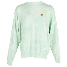 Kenzo upperr Crest Tied-Dye Pull en Coton Vert Clair Vert
