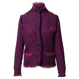 Giacca Lanvin Boucle Tweed in Cotone Rosa Rosa