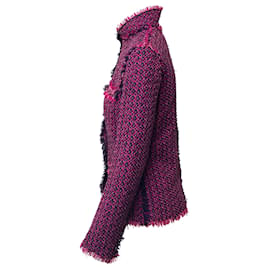 Lanvin-Lanvin Boucle Tweed Jacket in Pink Cotton-Pink