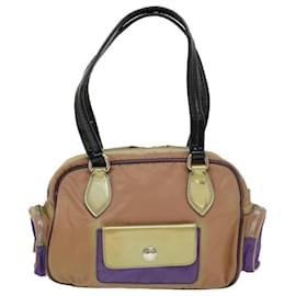Prada-PRADA Hand Bag Nylon Multicolor Auth 32368-Multiple colors