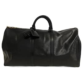 Louis Vuitton-Black Epi Louis Vuitton Keepall 55-Black