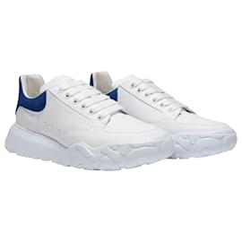 Alexander Mcqueen-Court Sneakers - Alexander Mcqueen - White/Blue Paris - Leather-White