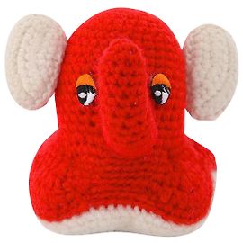 JW Anderson Red 3D Elephant Key Ring in Red Red